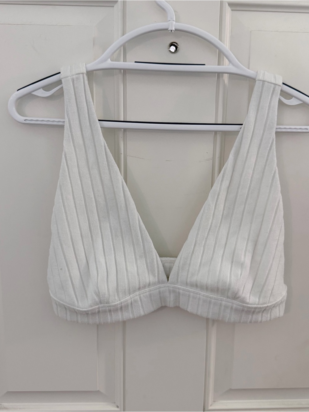 Alo Yoga Ribbed Take Comfort Bra L | White